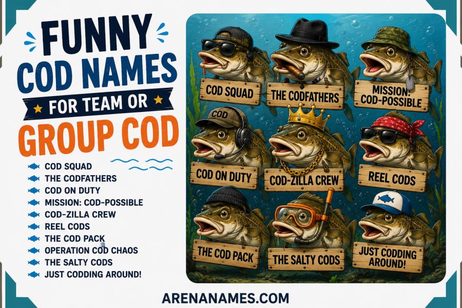 Funny Cod Names for Team or Group Cod