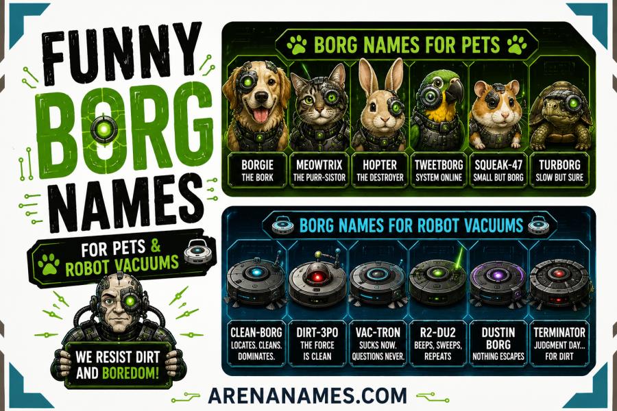 Funny Borg Names for Pets and Robot Vacuums